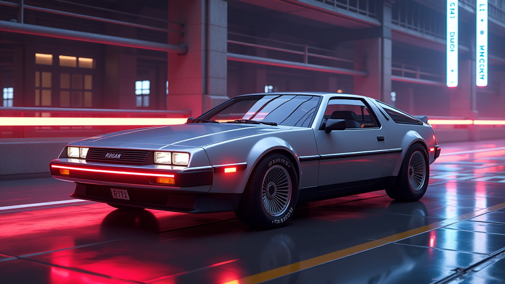 retro feeling delorean