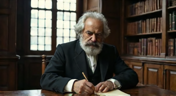 Ich bin Karl Marx, Sozialtheoretiker, 1818-1883, und betrachte soziale Gerechtigkeit (6/10)